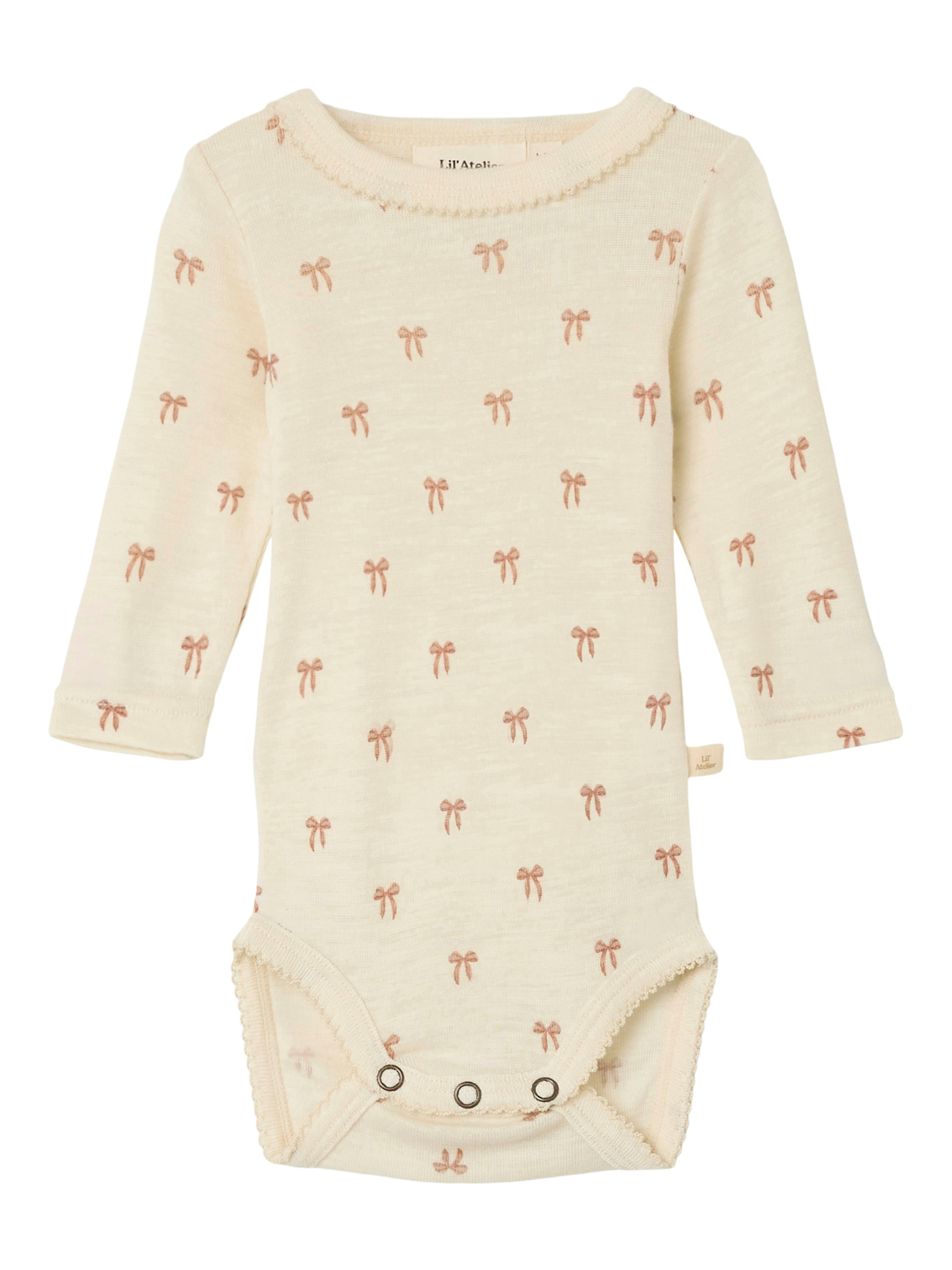 Lil Atelier Nalu Wool Body Turtledove Bow 56 Cm