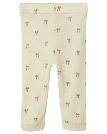 Lil Atelier Nalu Wool Leggings Turtledove Bow 56 Cm