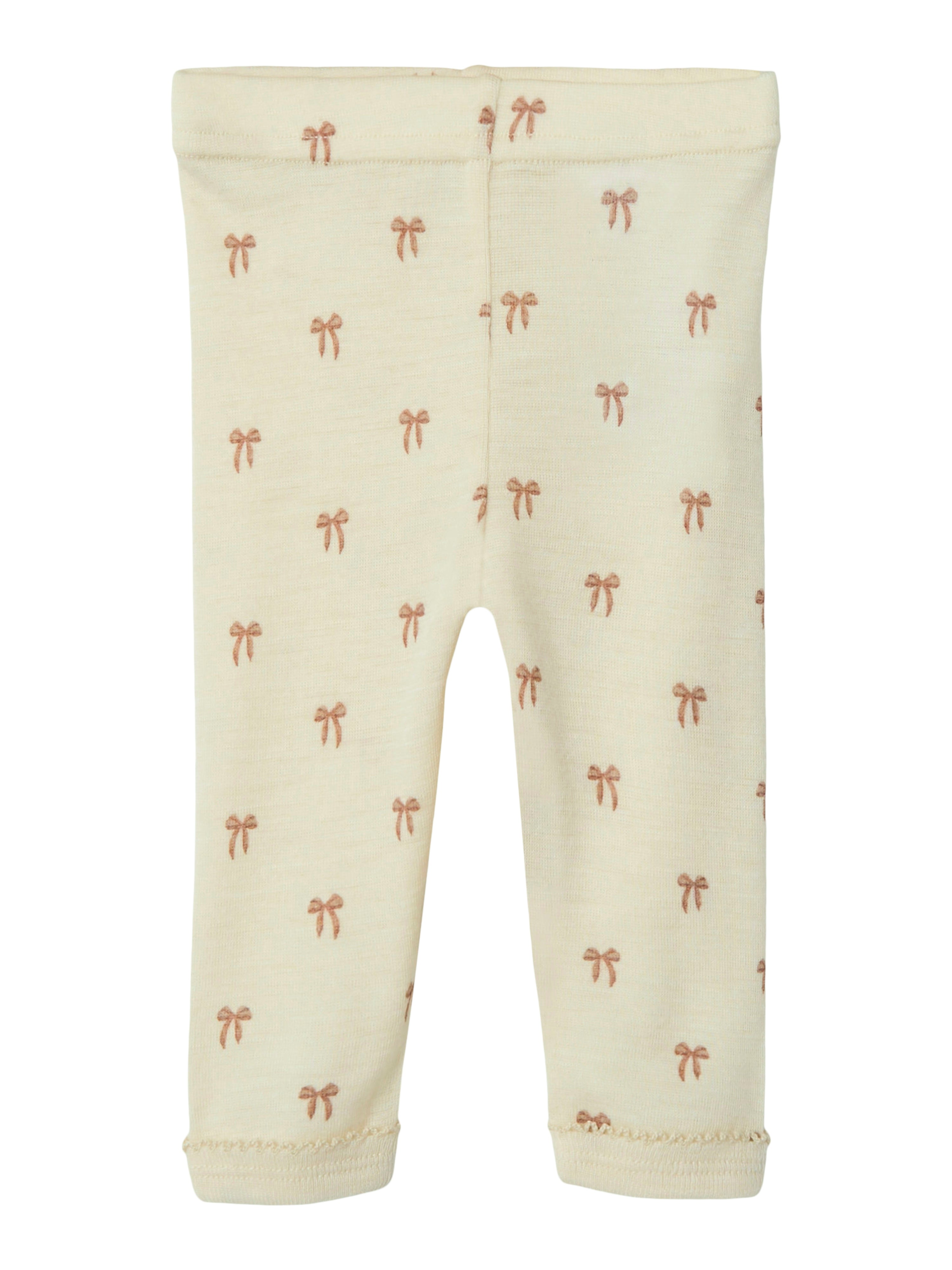 Lil Atelier Nalu Wool Leggings Turtledove Bow 56 Cm