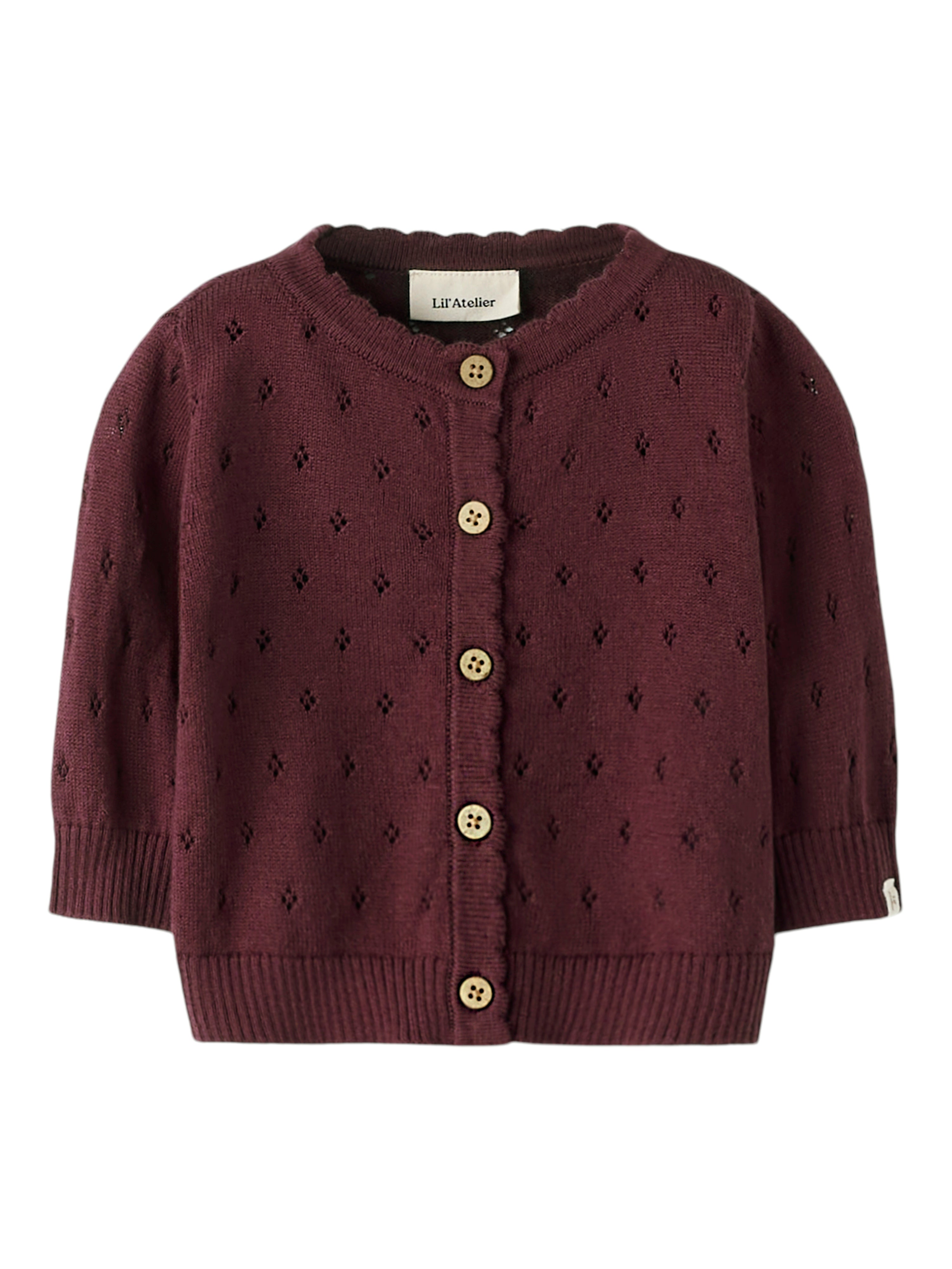 Lil Atelier Nimi Ls Knit Cardigan Catawba Grape 56 Cm