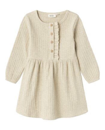 Lil Atelier Niva Dress Bleached Sand 92 Cm