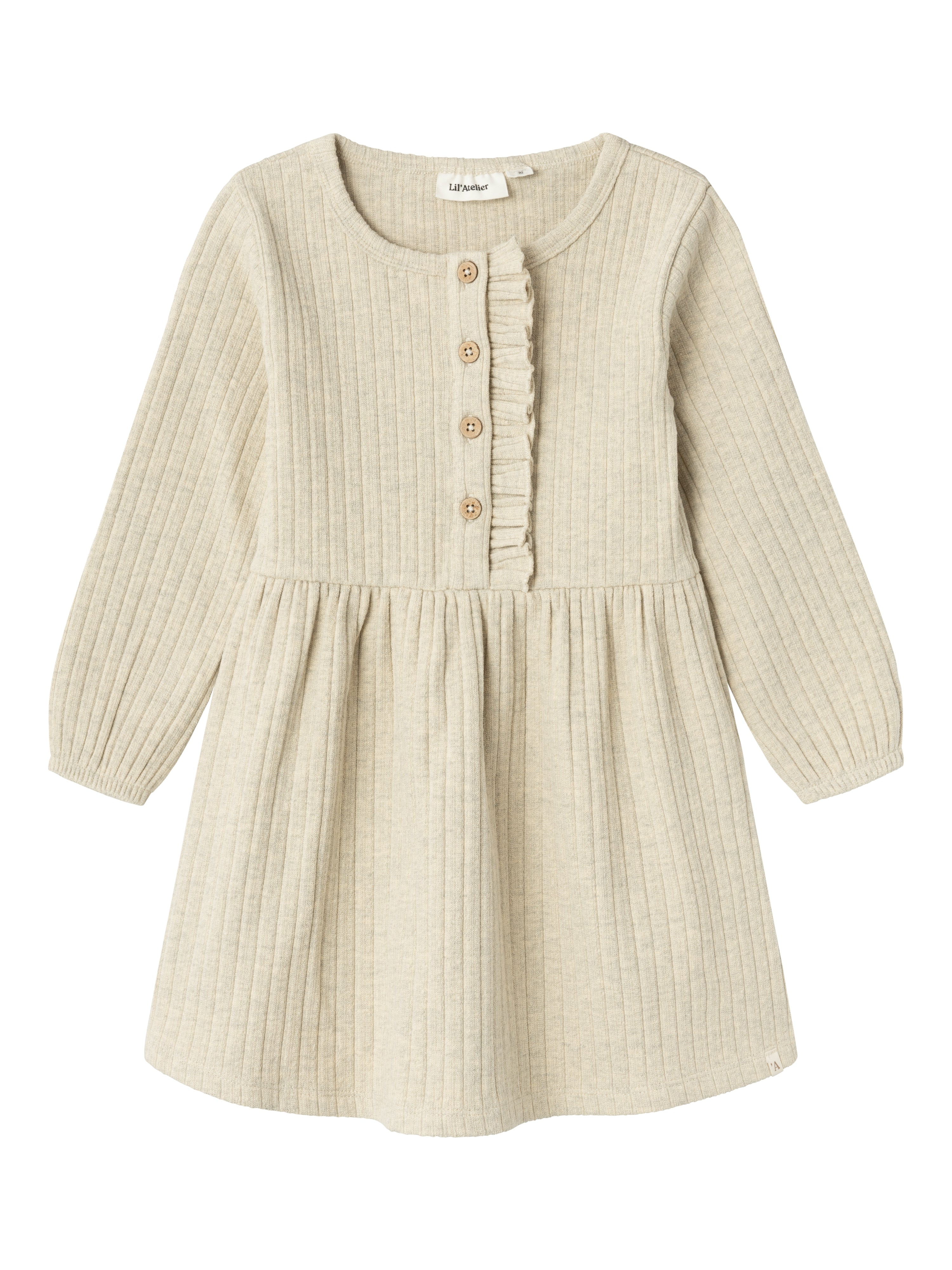Lil Atelier Niva Dress Bleached Sand 92 Cm