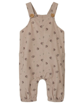 Lil Atelier Nola Floral Overall Gray Morn 56 Cm