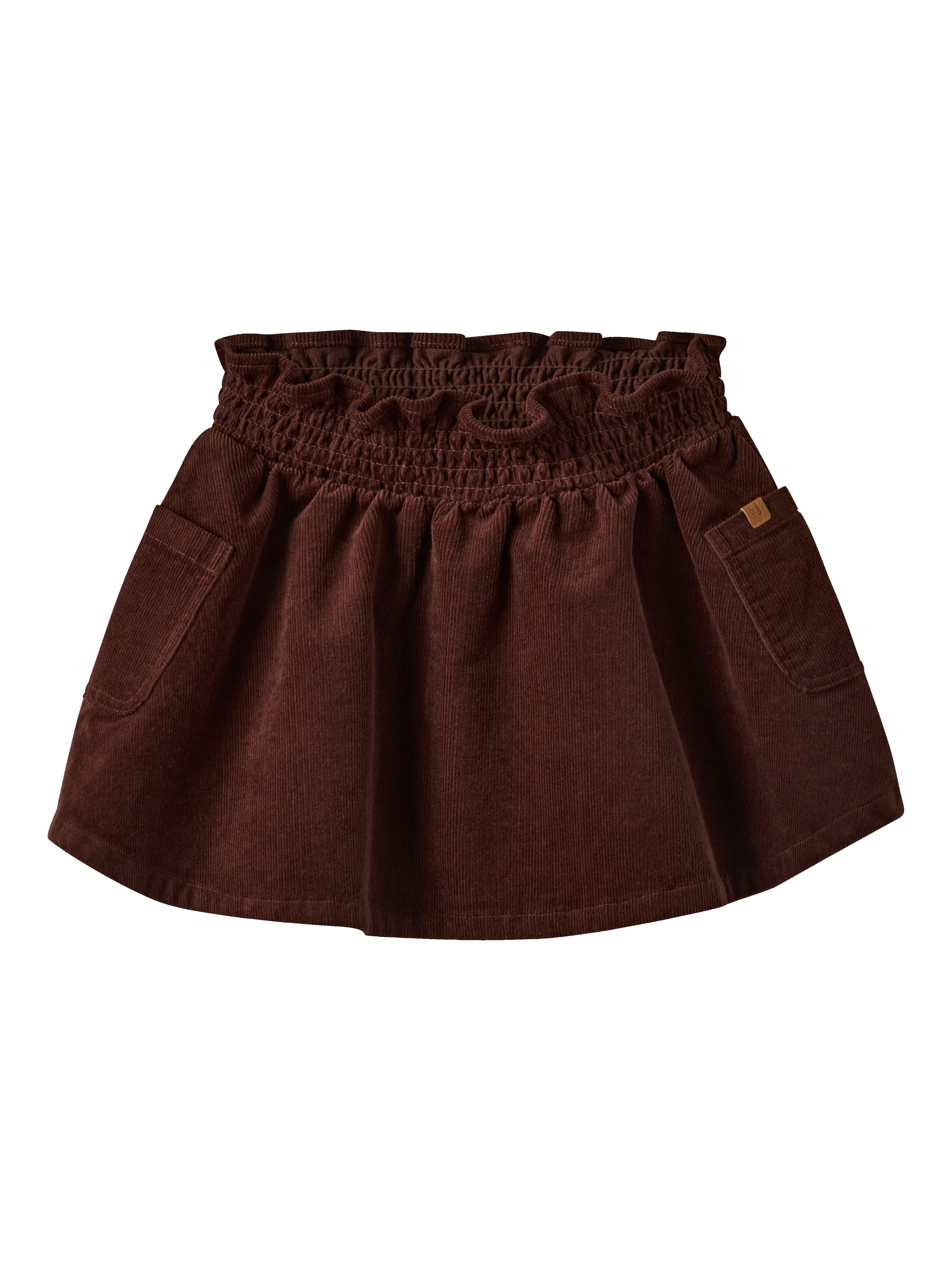 Lil Atelier Obert Cord Skirt Hot Chocolate 92 Cm