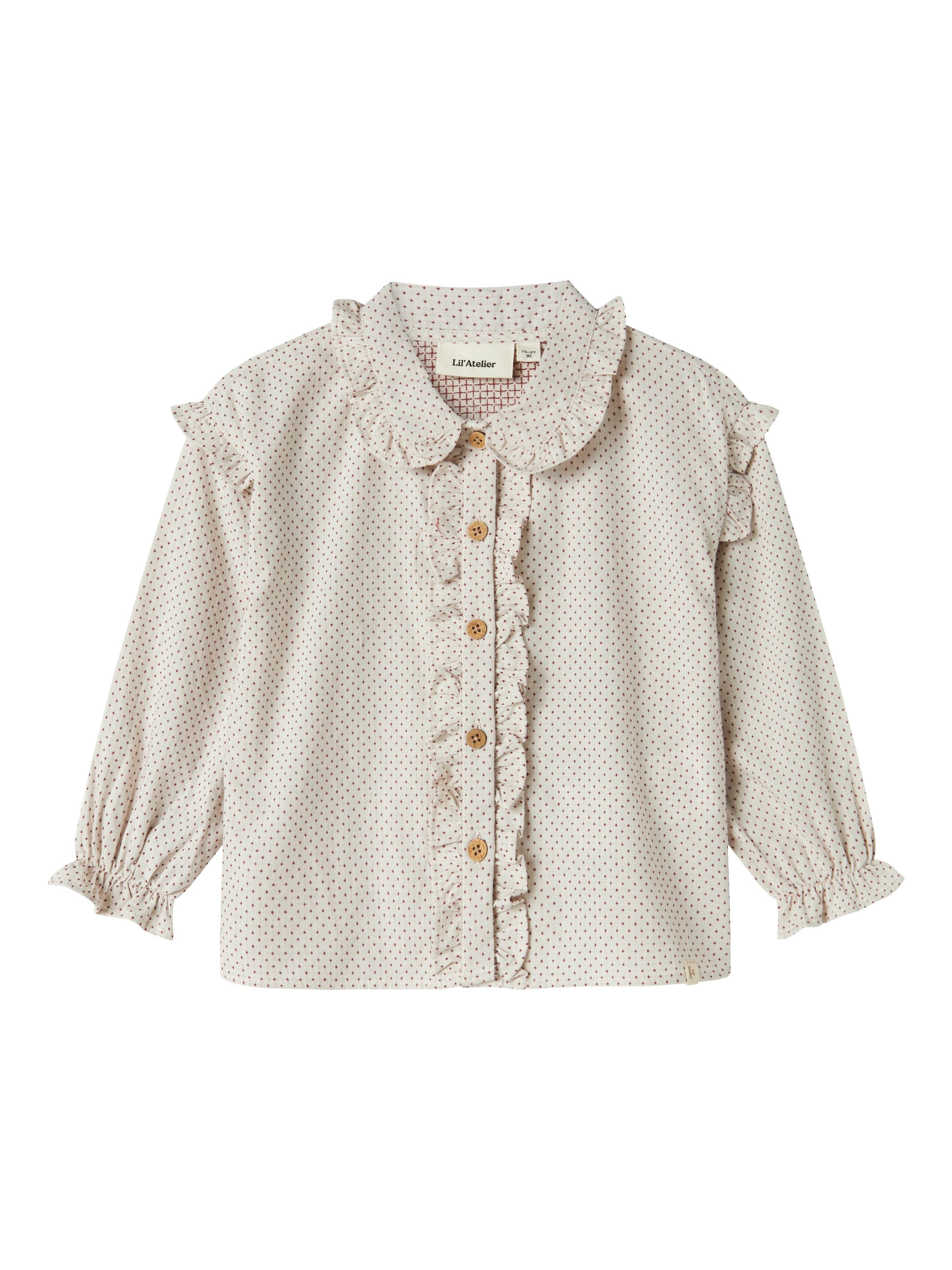Lil Atelier Olena Loose Shirt Pastel Parchment 92 Cm