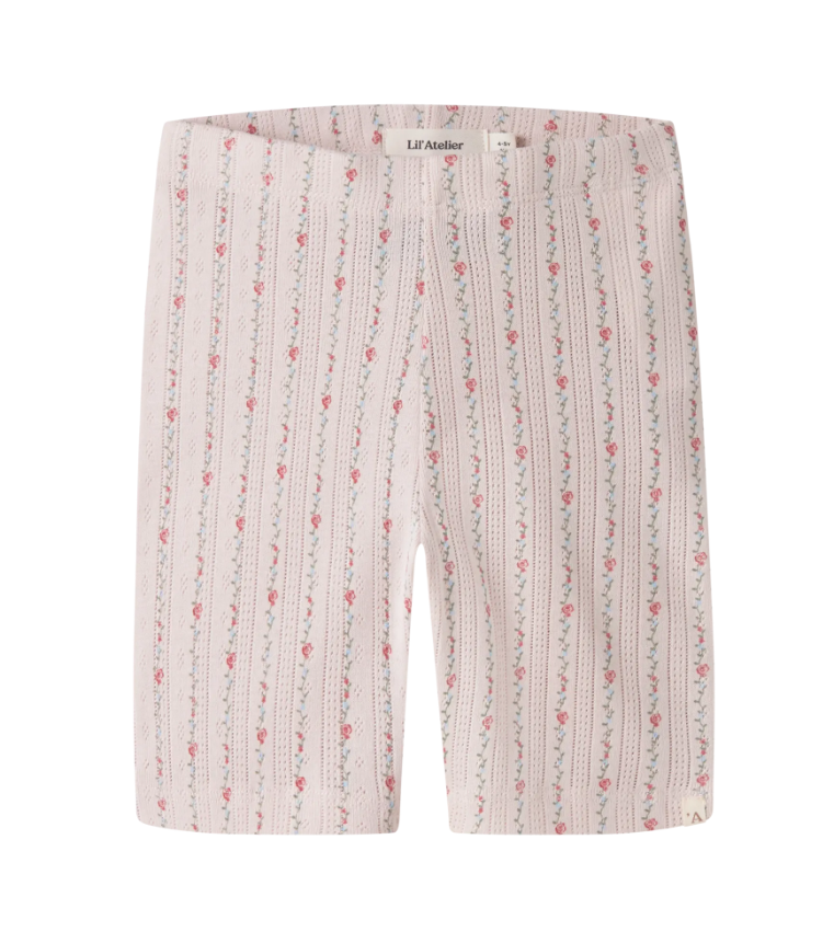 Lil Atelier Rachello Duna Slim Biker Shorts Morganite Flower 92 Cm