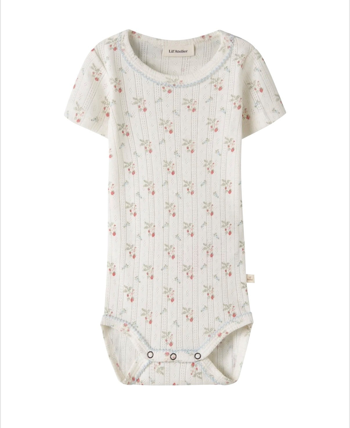Lil Atelier Rachello Duna Ss Slim Body Coconut Milk Strawberry 56 Cm