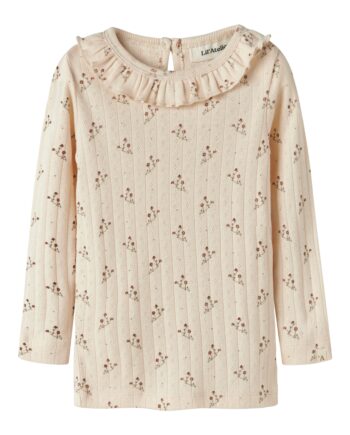 Lil Atelier Rachello Ria Slim Top Novelle Peach Flower 92 Cm