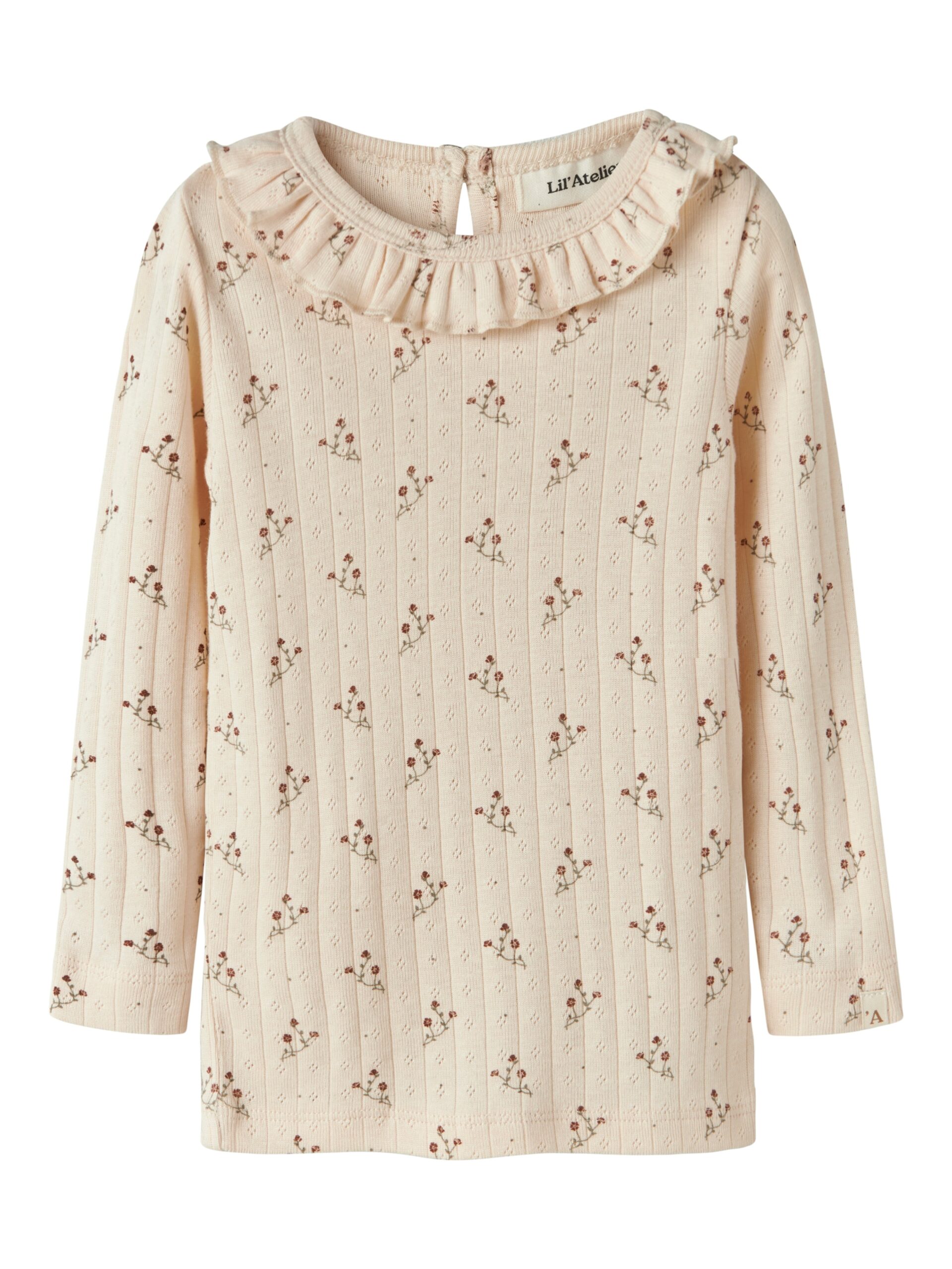 Lil Atelier Rachello Ria Slim Top Novelle Peach Flower 92 Cm