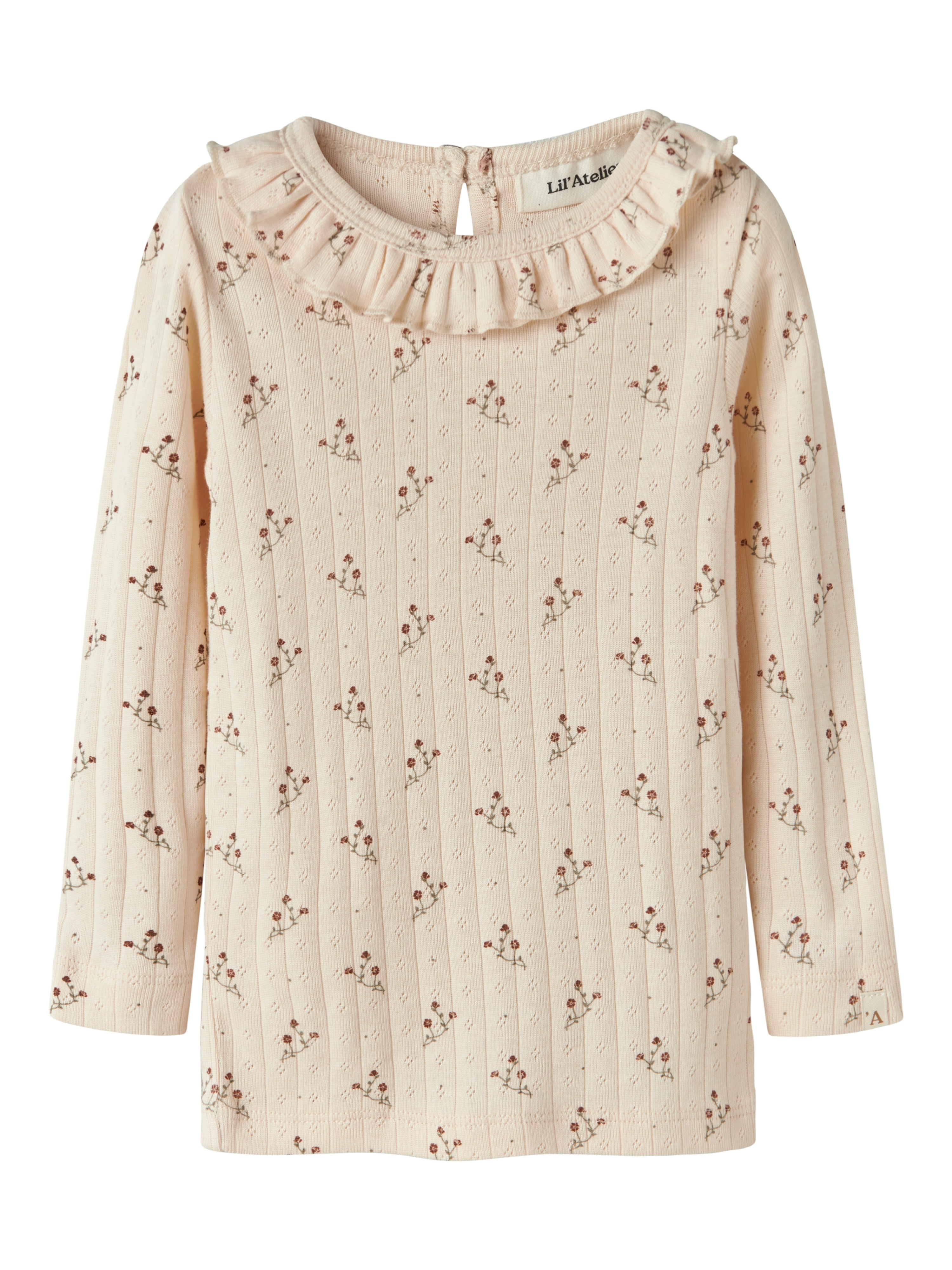 Lil Atelier Rachello Ria Slim Top Novelle Peach Flower 92 Cm