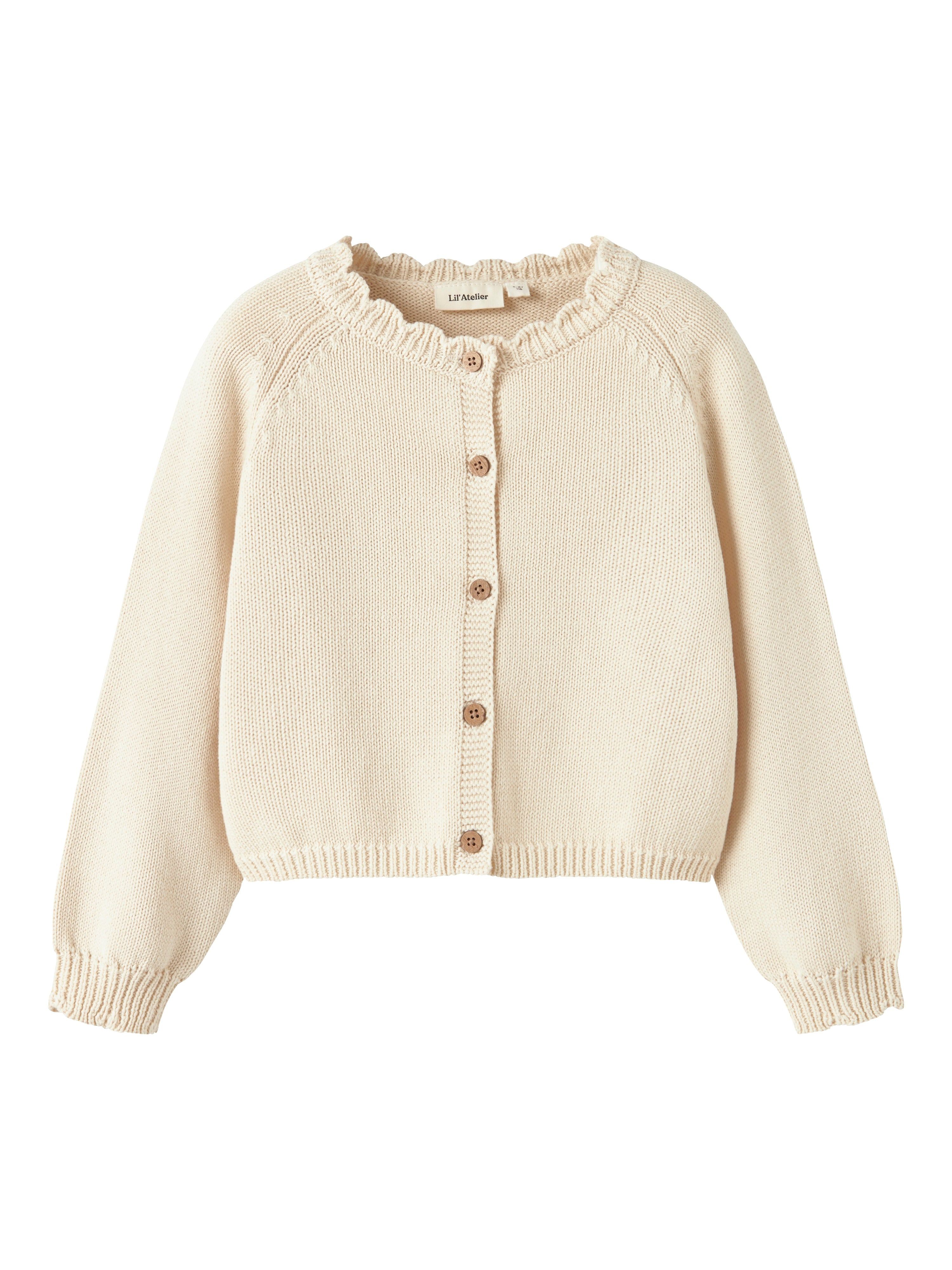 Lil Atelier Ramla Ls Short Knit Cardigan Turtledove 92 Cm