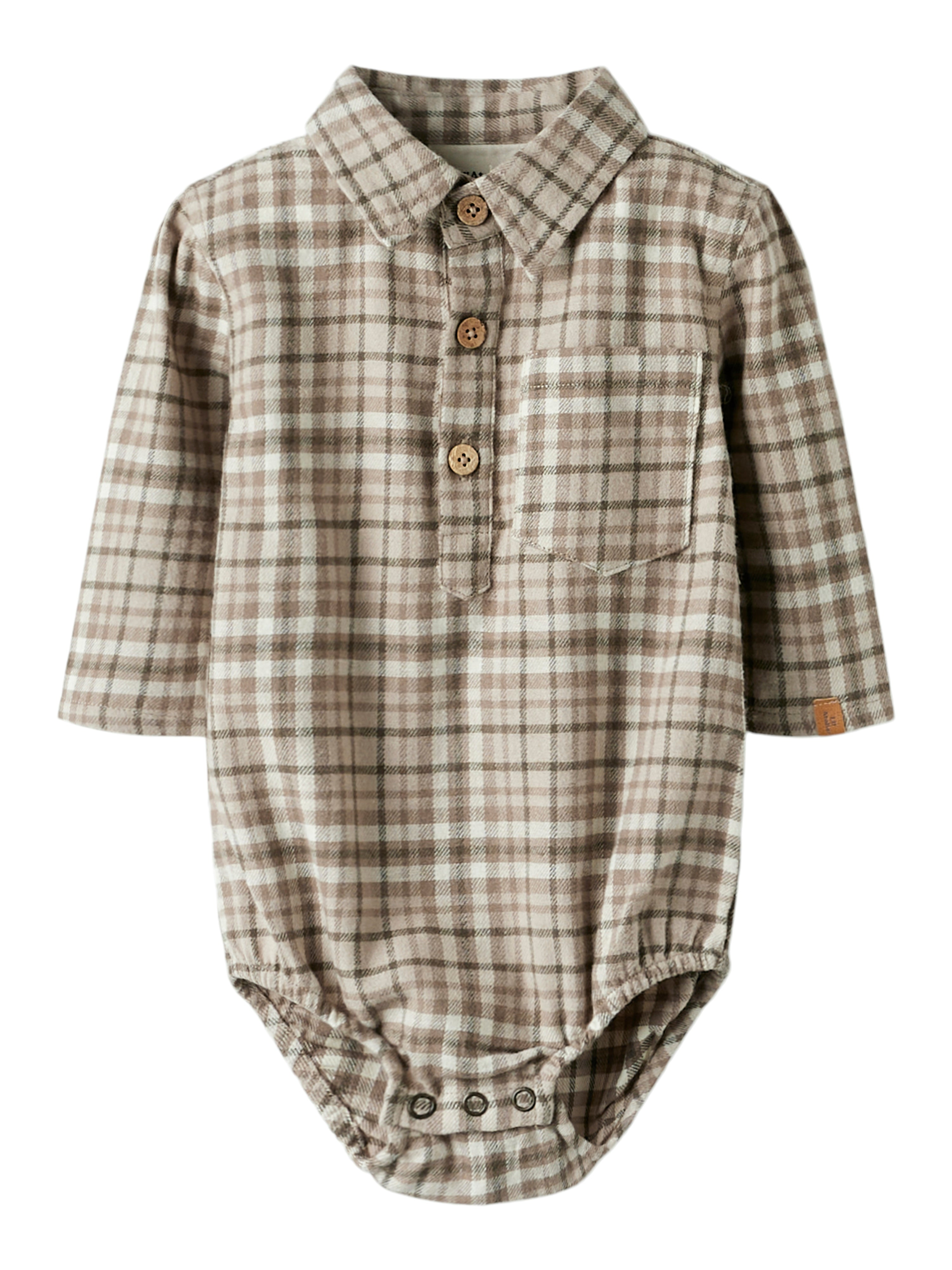 Lil Atelier Rebel Ls Body Shirt Sepia Tint 56 Cm