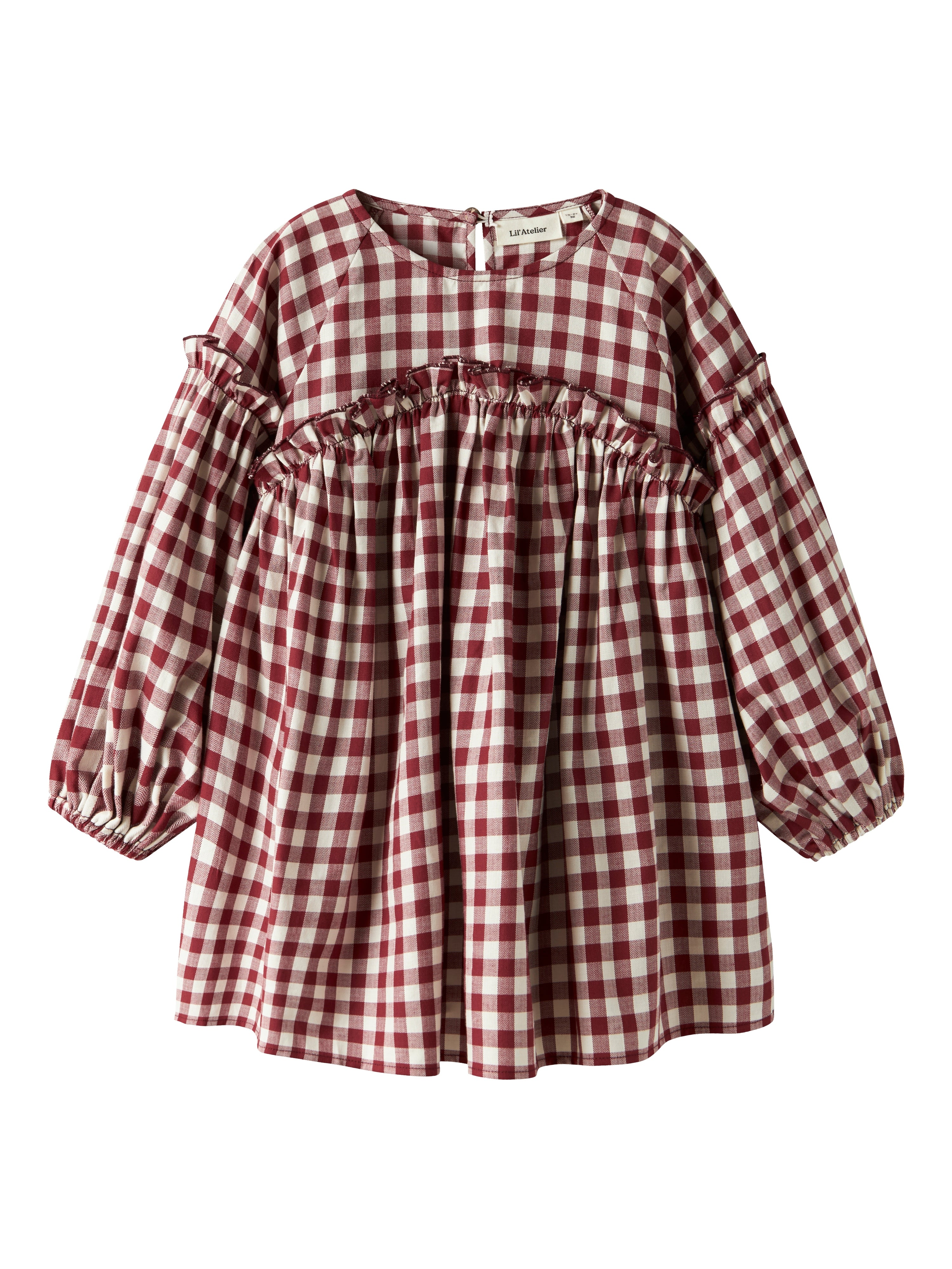 Lil Atelier Rio Ls Loose Dress Red Dahlia 92 Cm