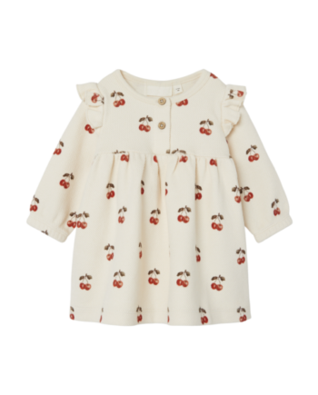 Lil Atelier Ronja Sweat Dress Med Kirsebær Whitecap Gray 56 Cm