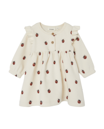 Lil Atelier Ronja Sweat Dress Med Mariehøne Whitecap Gray 56 Cm
