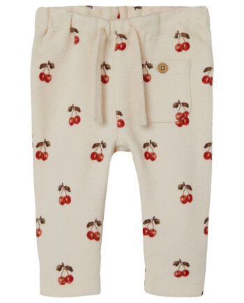 Lil Atelier Ronja Sweat Pants Med Kirsebær  Whitecap Gray 56 Cm