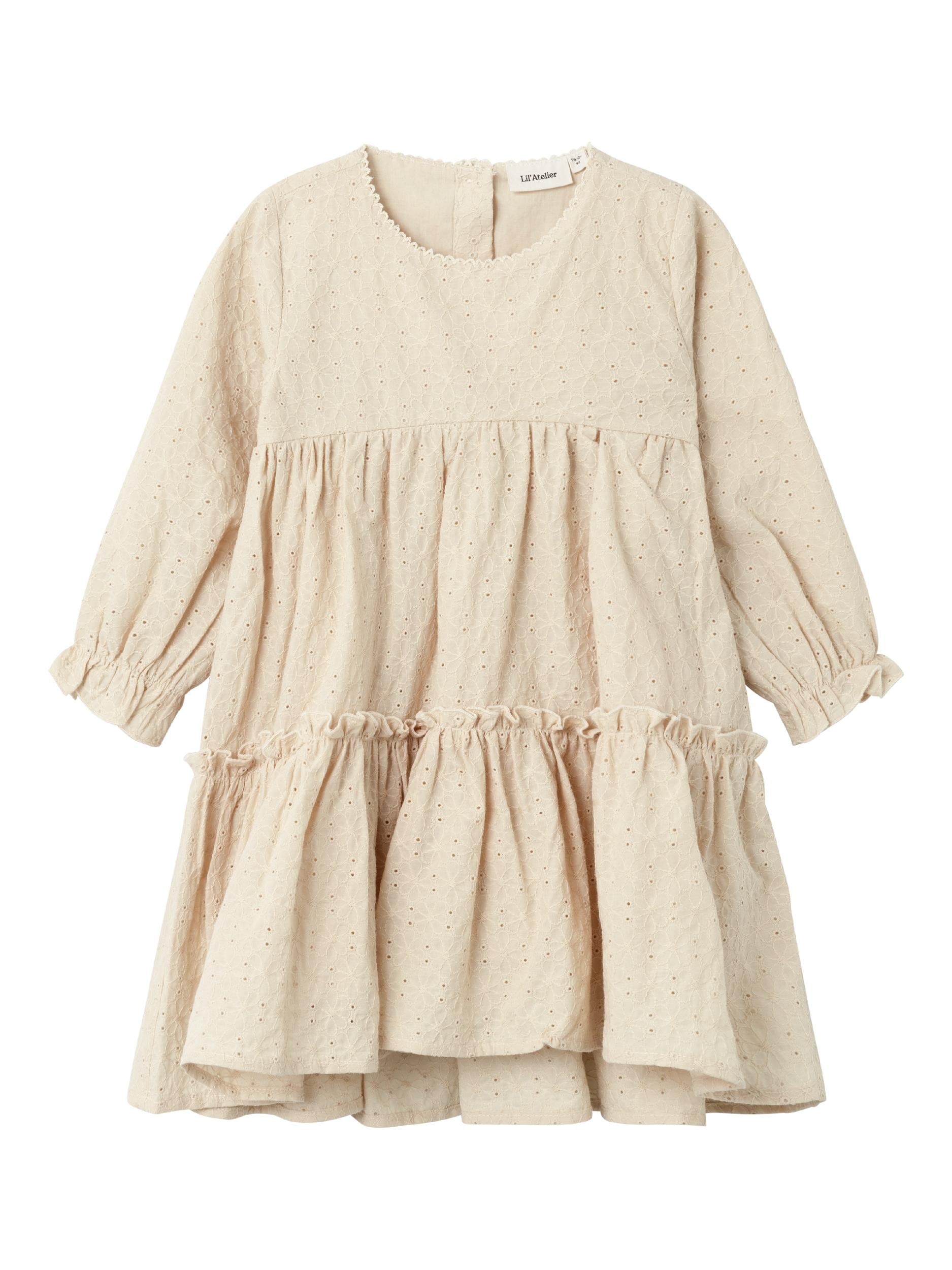 Lil Atelier Rumina Dress Wood Ash 92 Cm