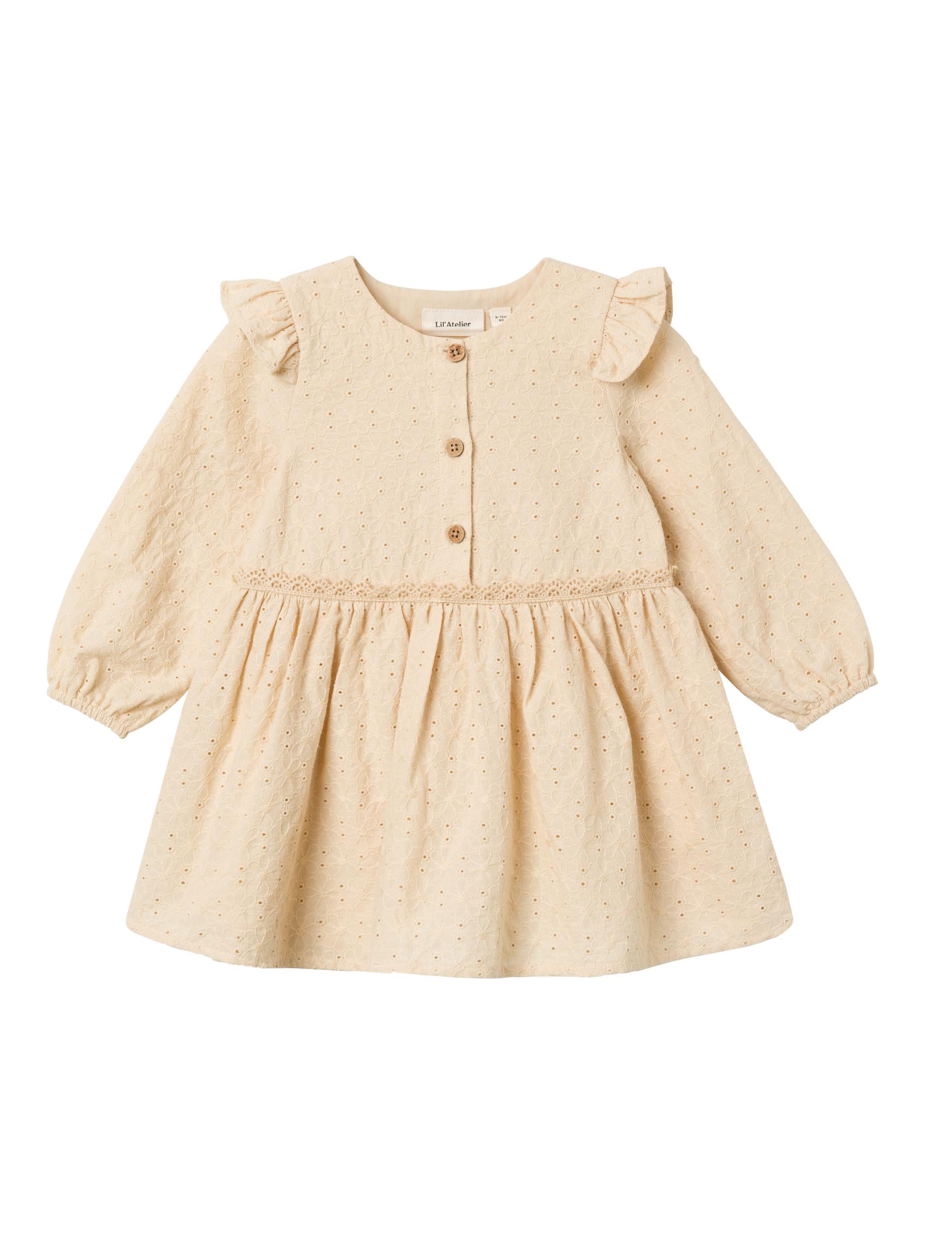 Lil Atelier Rumina Loose Dress Wood Ash 56 Cm