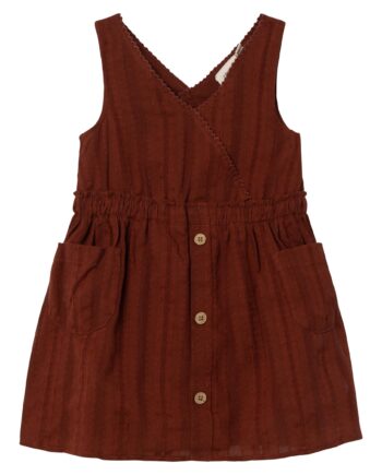 Lil Atelier Runa Dress Fired Brick 92 Cm