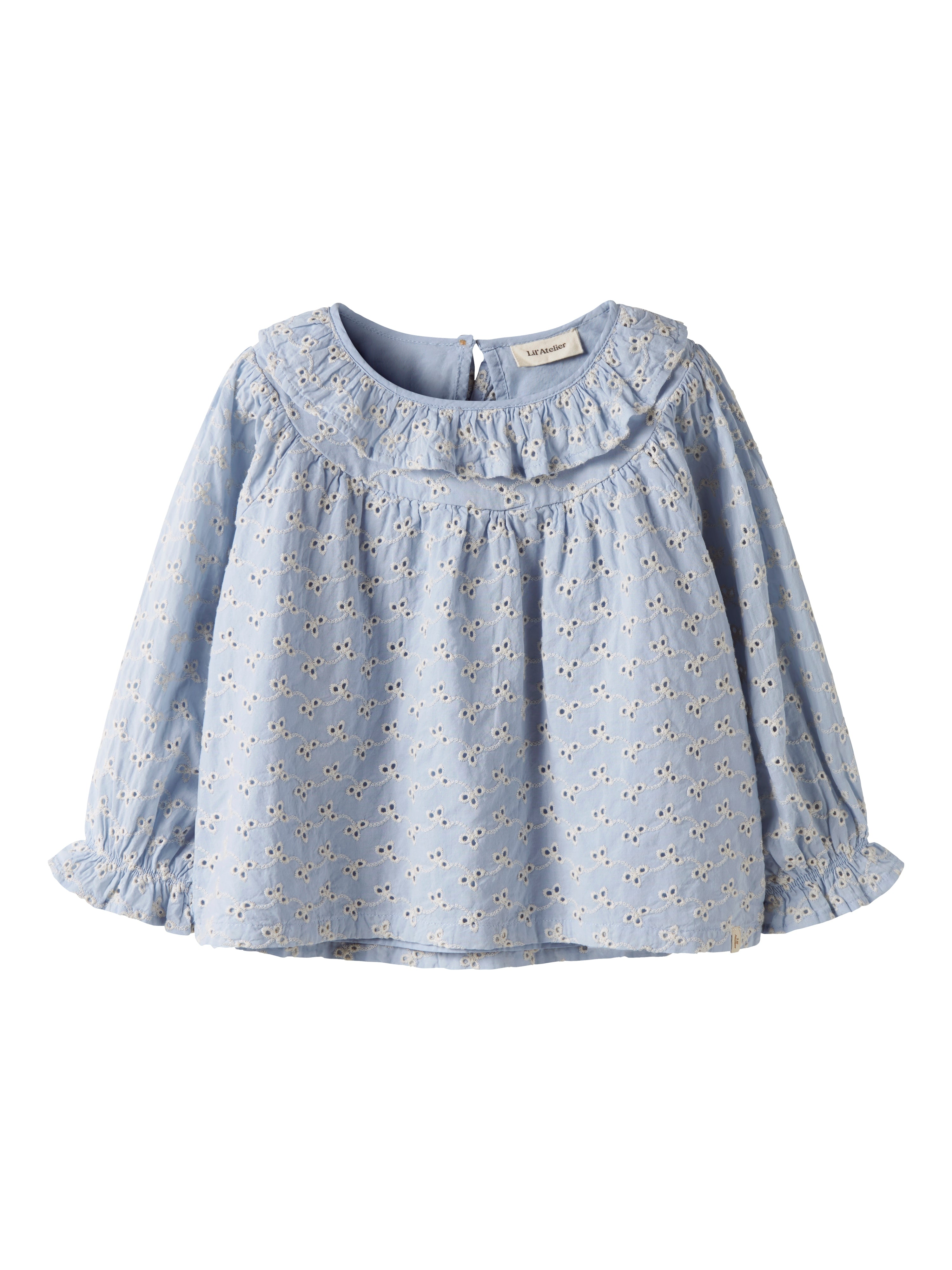 Lil Atelier Tessie Ls Loose Shirt Zen Blue 92 Cm