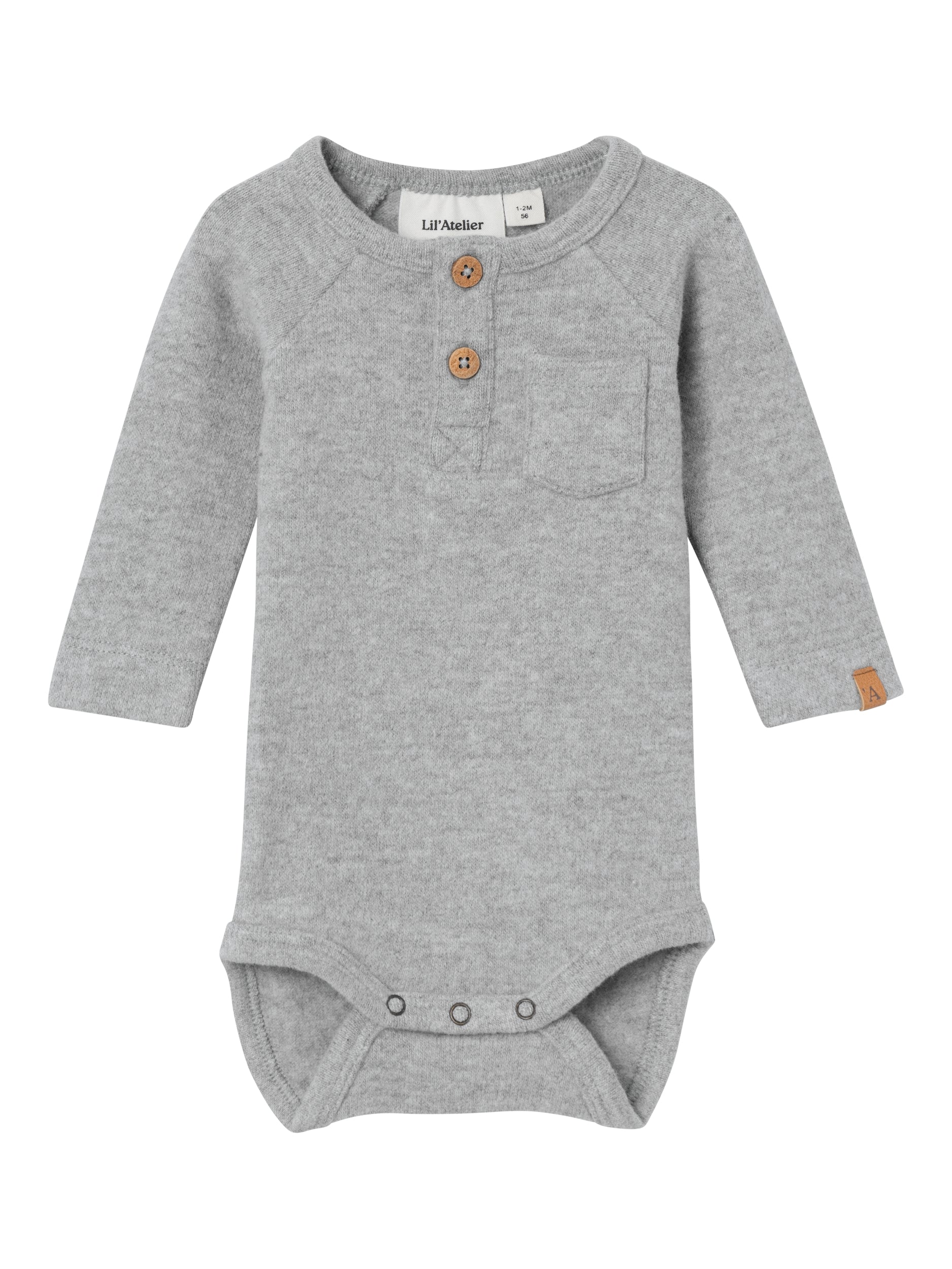 Lil Atelier Thor Body Grey Melange 56 Cm