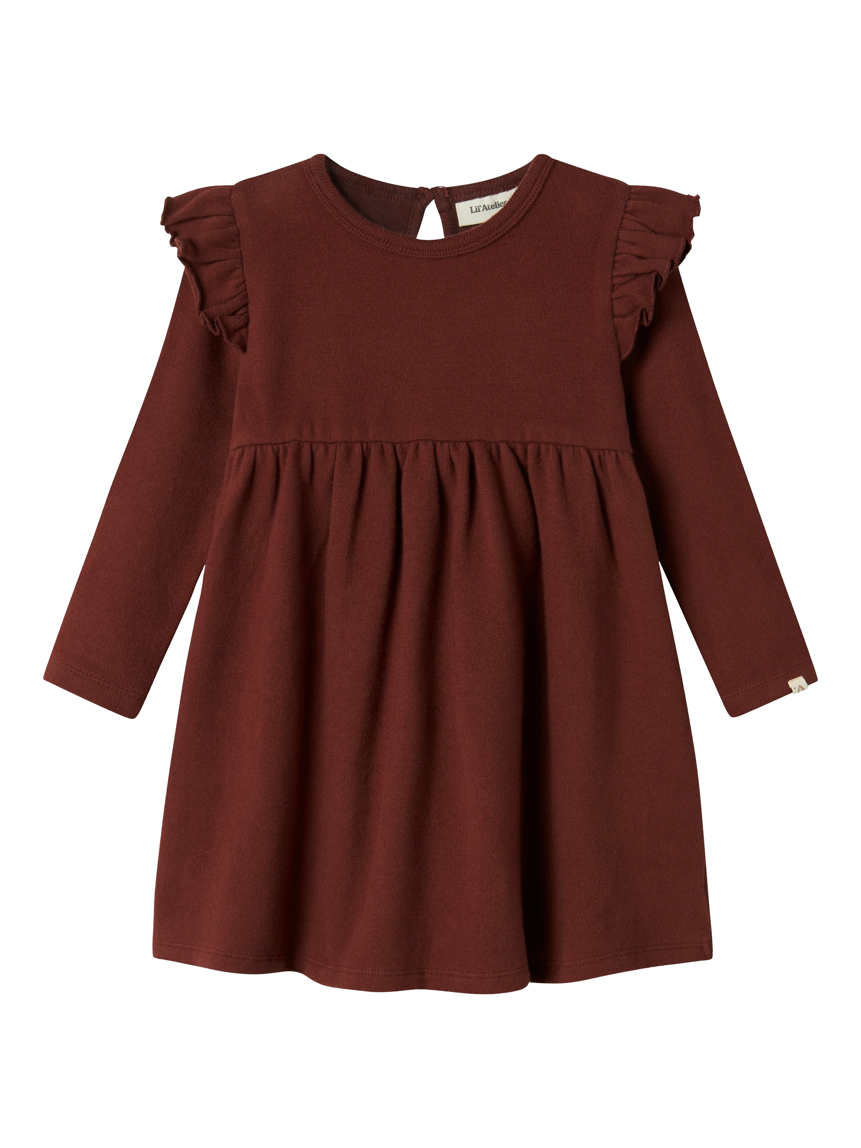 Lil Atelier Thora Hee Dress Hot Chocolate 92 Cm
