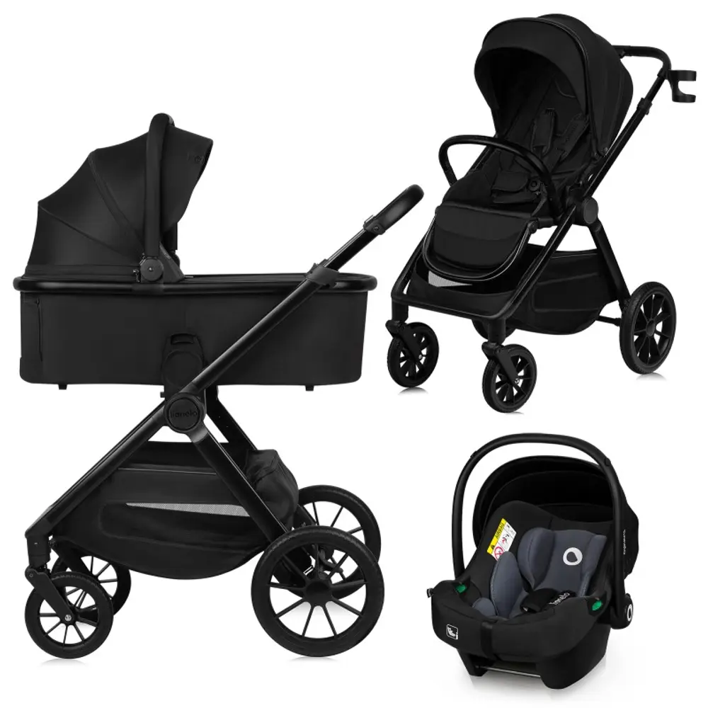 Lionelo Layla 3i1 Kombivognspakke Black Onyx