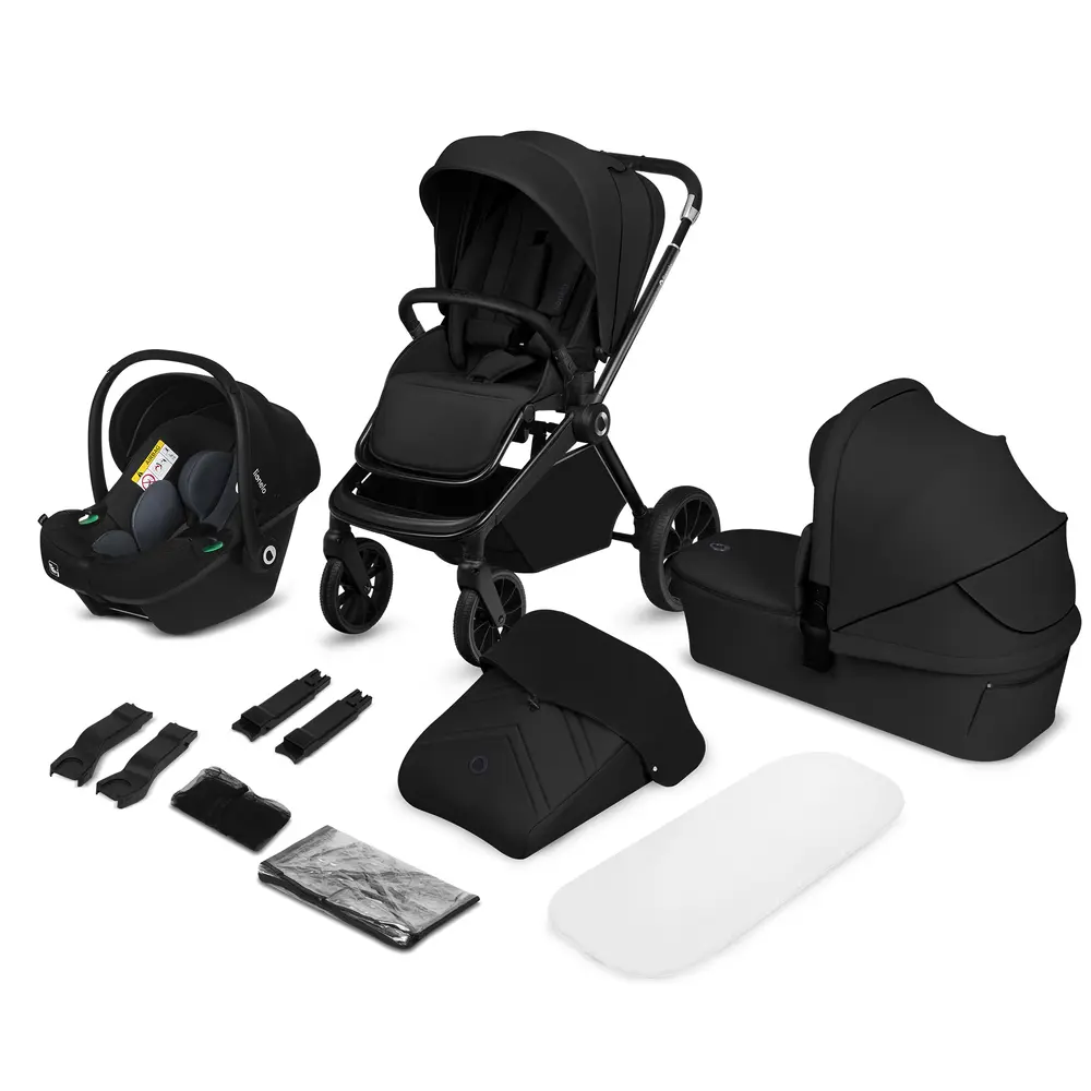Lionelo Mika Plus 3in1 Kombivogn Black Onyx