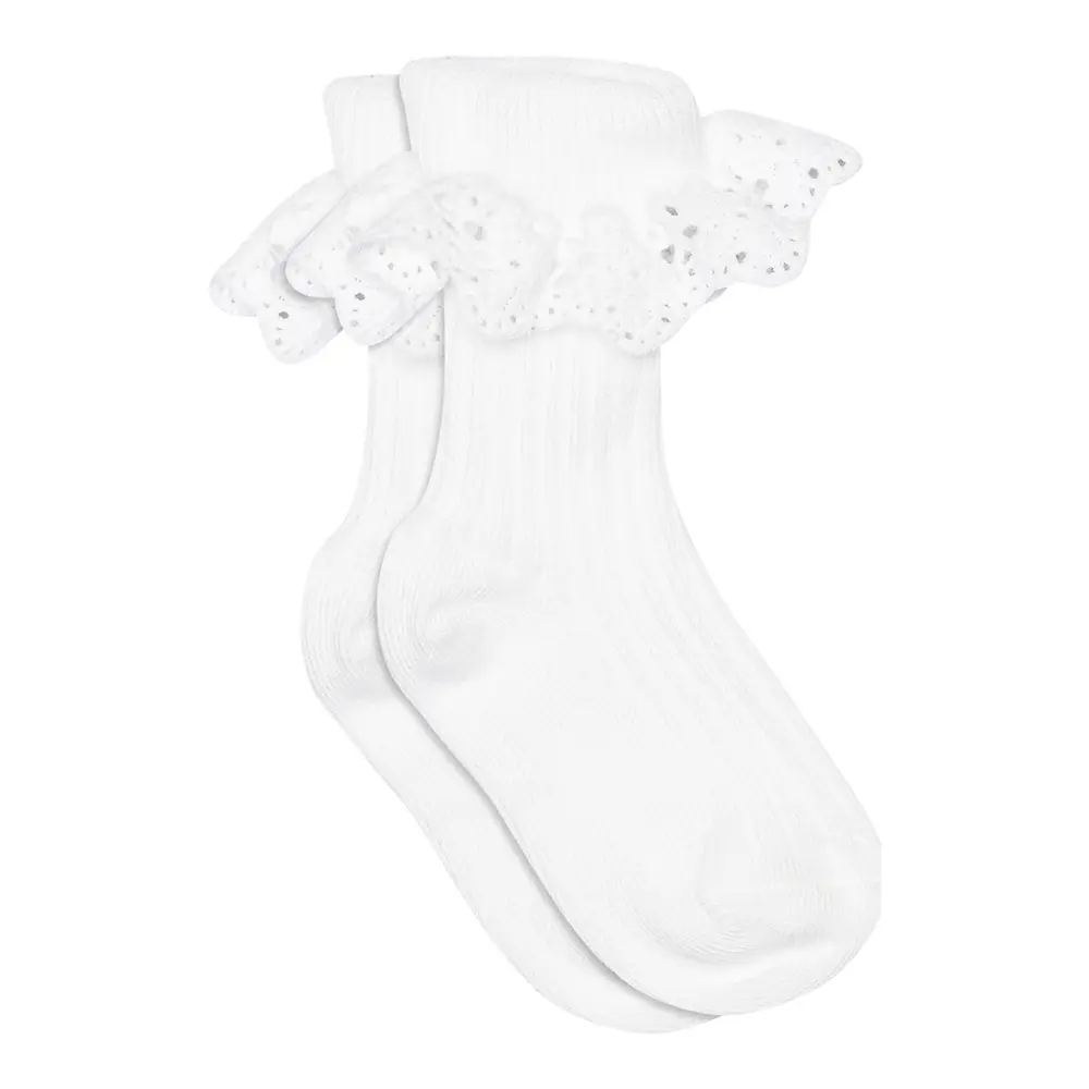 Lisa Strømpe Med Blonde White 25 28