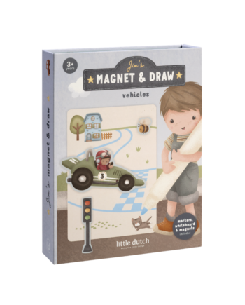Little Dutch Magnet Og Tegne Sæt Jim Vehicles