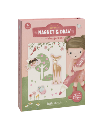 Little Dutch Magnet Og Tegne Sæt Rosa Fairy Garden
