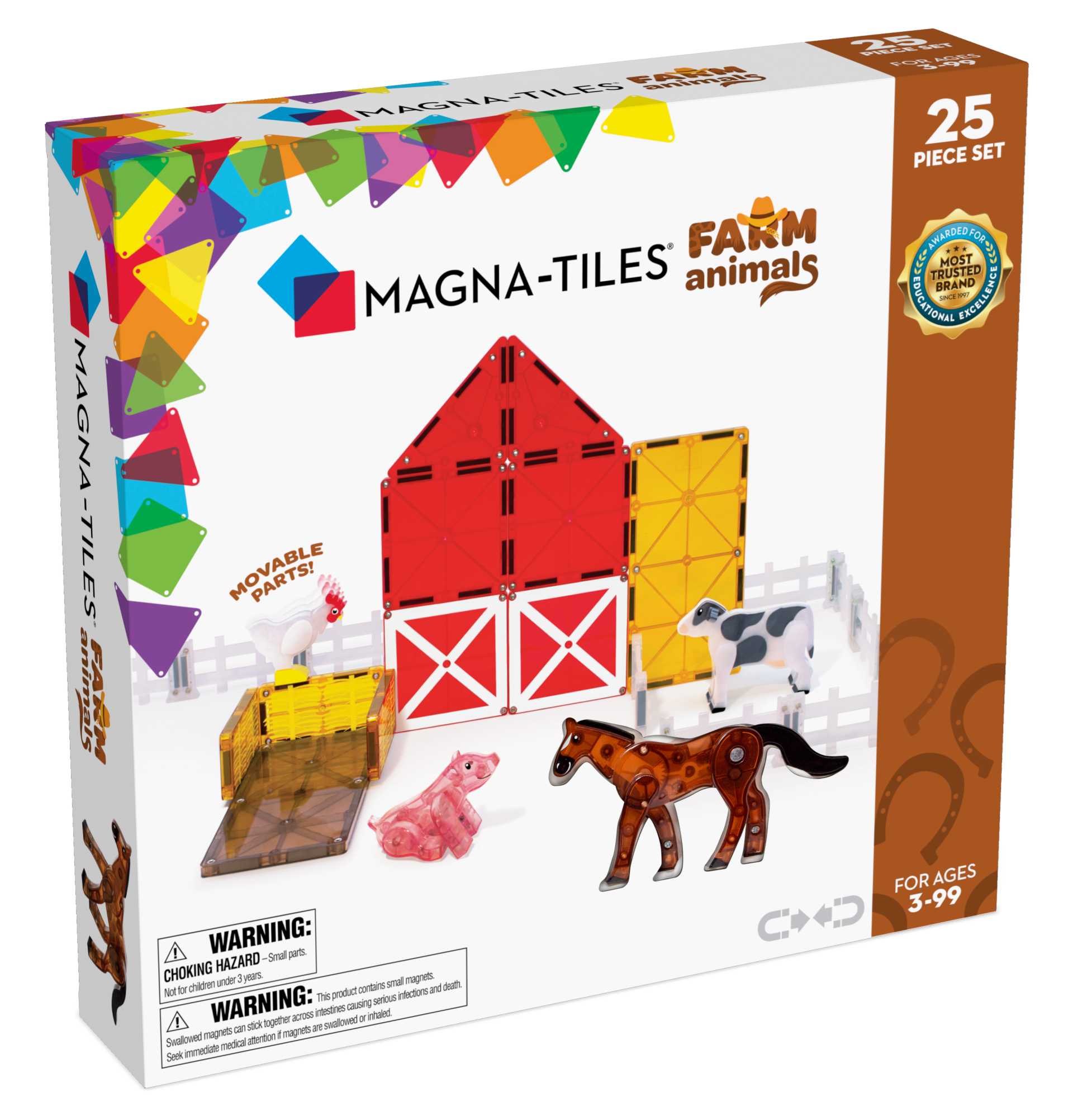 Magna-tiles Magnetisk Legetøj Bondegårds Dyr 25 Dele