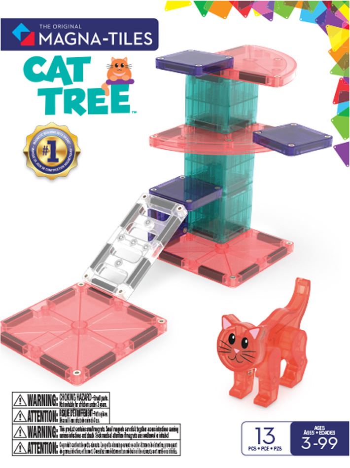 Magna-tiles Magnetisk Legetøj Cat Tree 13 Dele