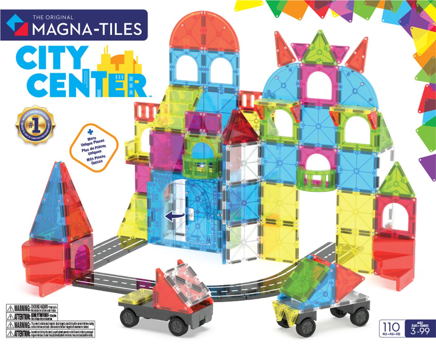 Magna-tiles Magnetisk Legetøj City Center 110 Dele