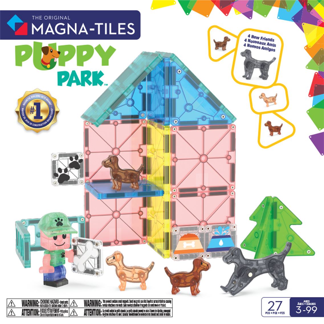 Magna-tiles Magnetisk Legetøj Puppy Park 27 Dele