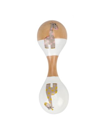 Magni Dobbelt Maracas Med Giraf Hvid