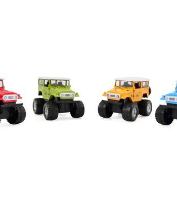 Magni  Monster Truck Med Pull Back Rød  Grøn  Blå   Gul Rød