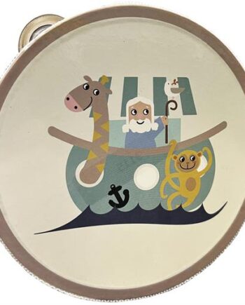 Magni Tamburin Med Noahs Ark Hvid