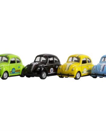 Magni Vw Bobble Herbie Med Pull Back Sort  Rød  Grøn  Blå  Hvid   Gul Sort