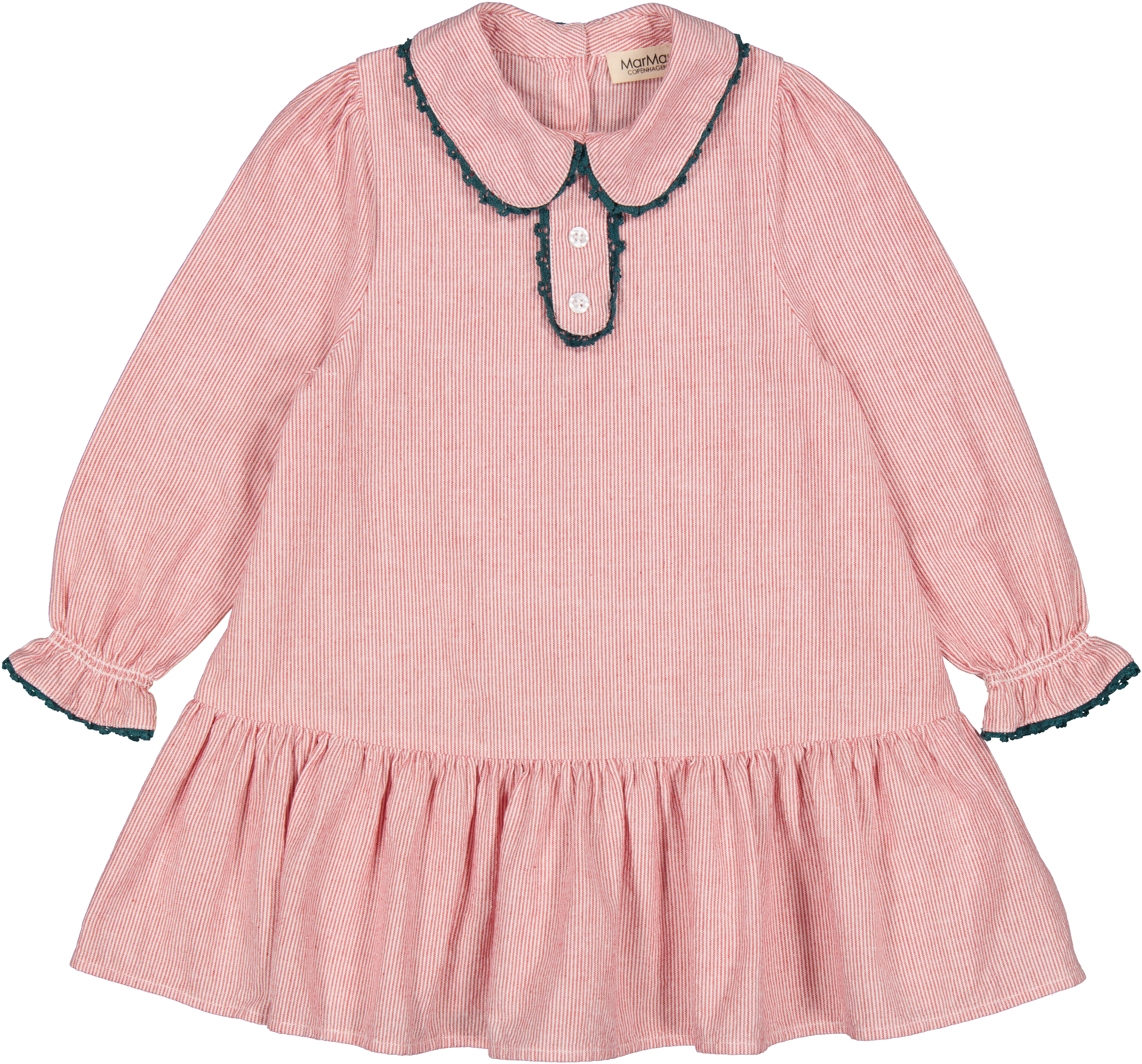 Marmar Davi Fine Dress Red Hairline Stripe 92 Cm     år