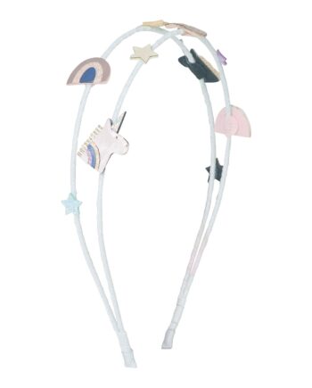 Mimi   Lula Dobbelt Hårbøjle Unicorn Celeste