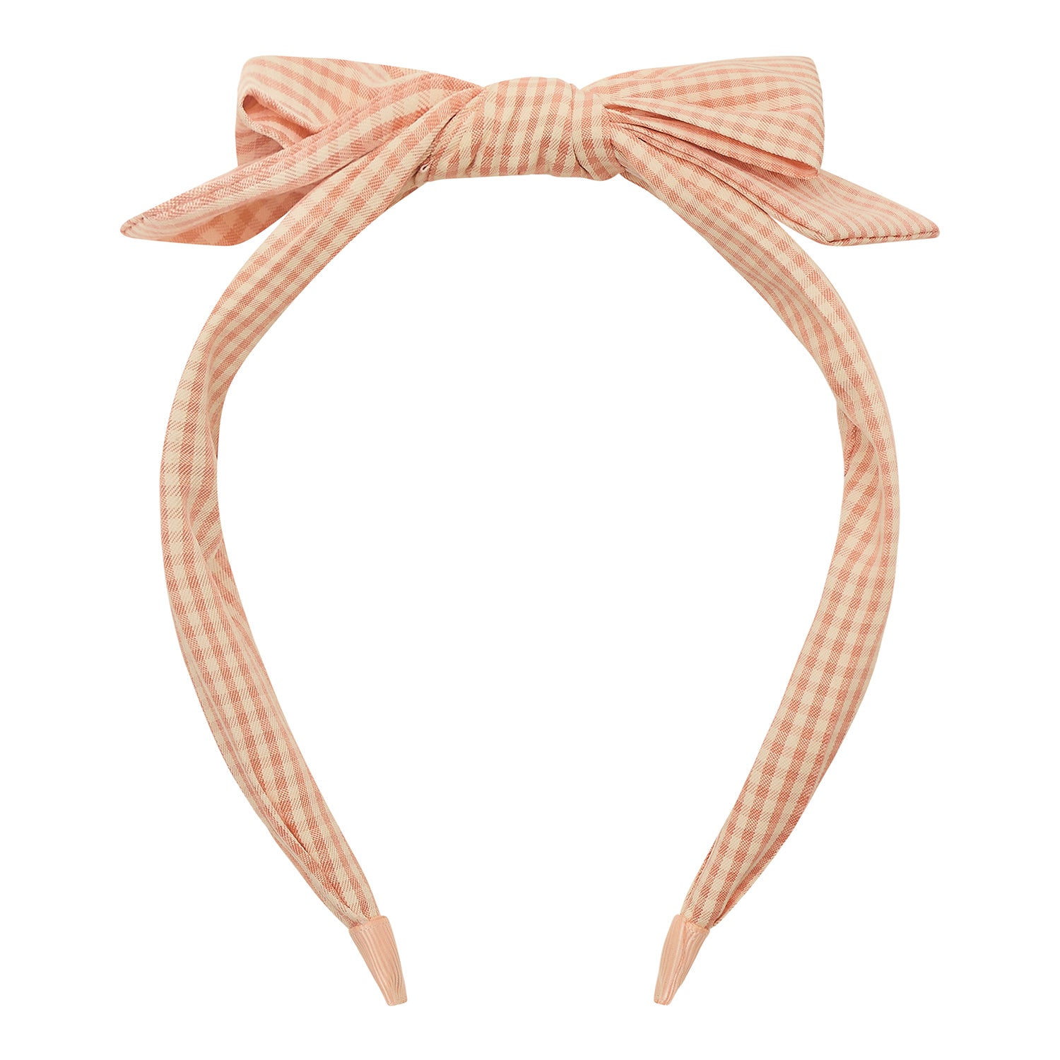 Mimi   Lula Hårbøjle Gingham Peaches And Cream