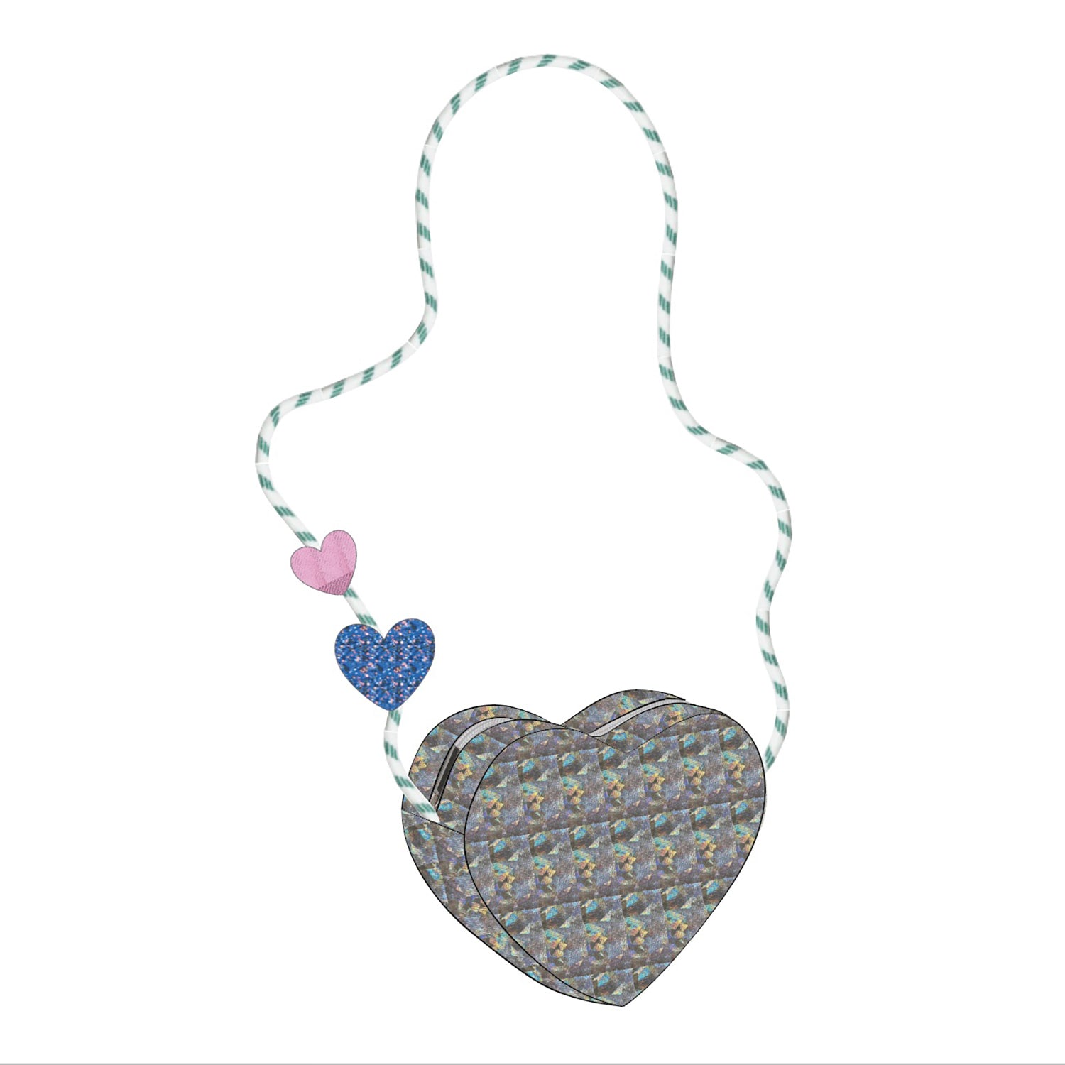 Mimi   Lula Skuldertaske Mega Sparkle Heart Enchanted