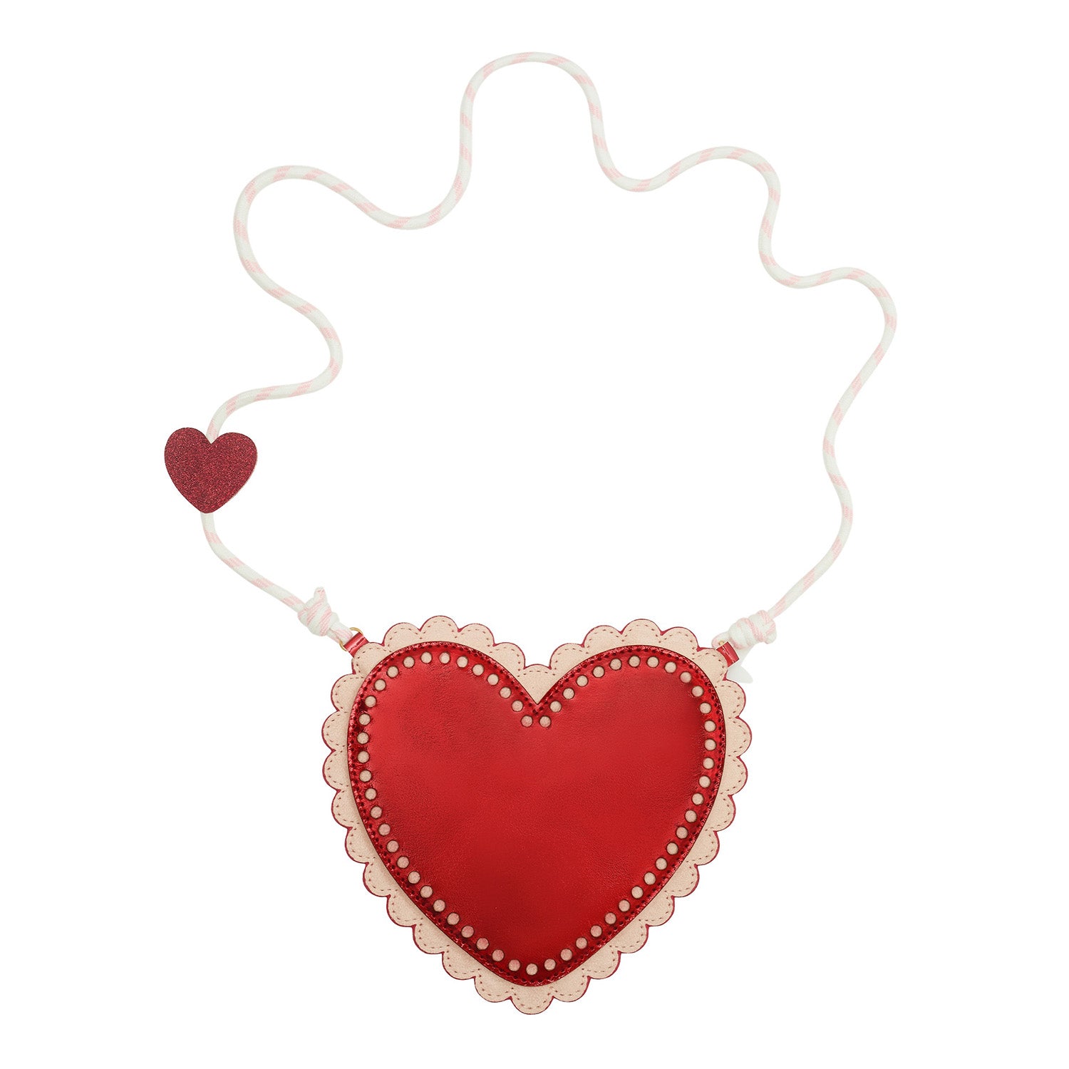 Mimi   Lula Skuldertaske Scalloped Heart Valentines