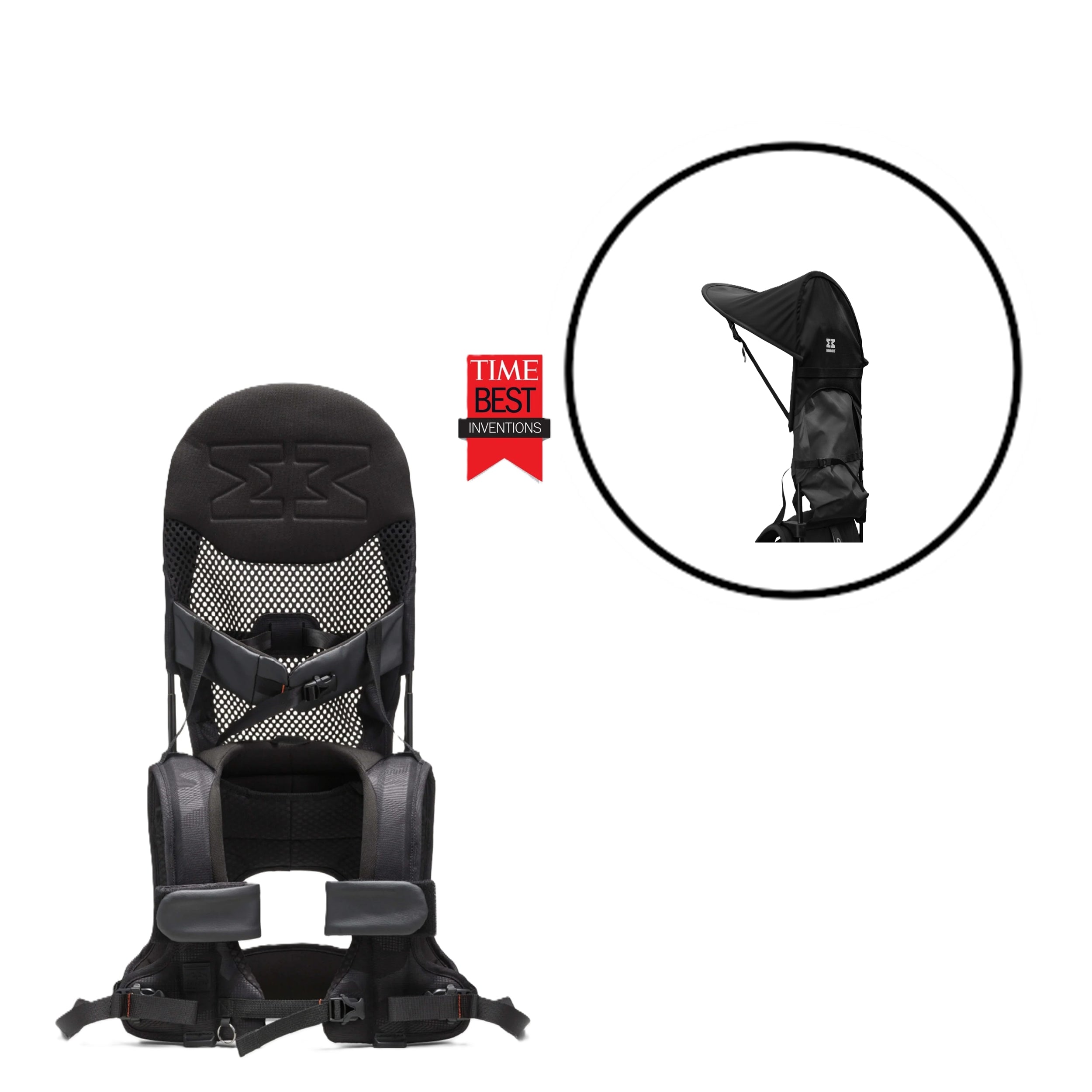 Minimeis Bærestol Inkl Solskærm Flere Varianter Premium Black Black