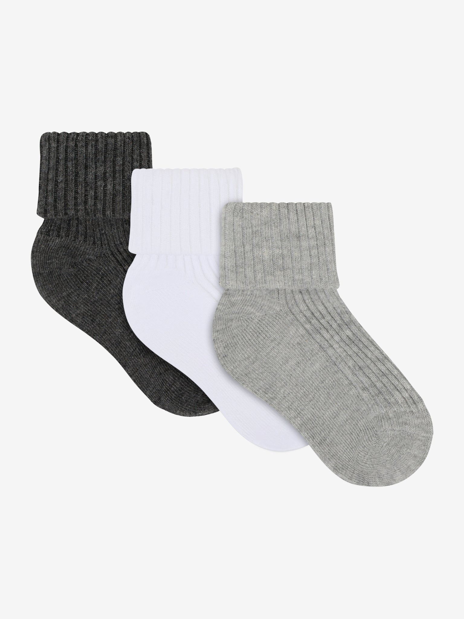 Minymo Rib Sokker  -pak Light Grey Melange 11 14