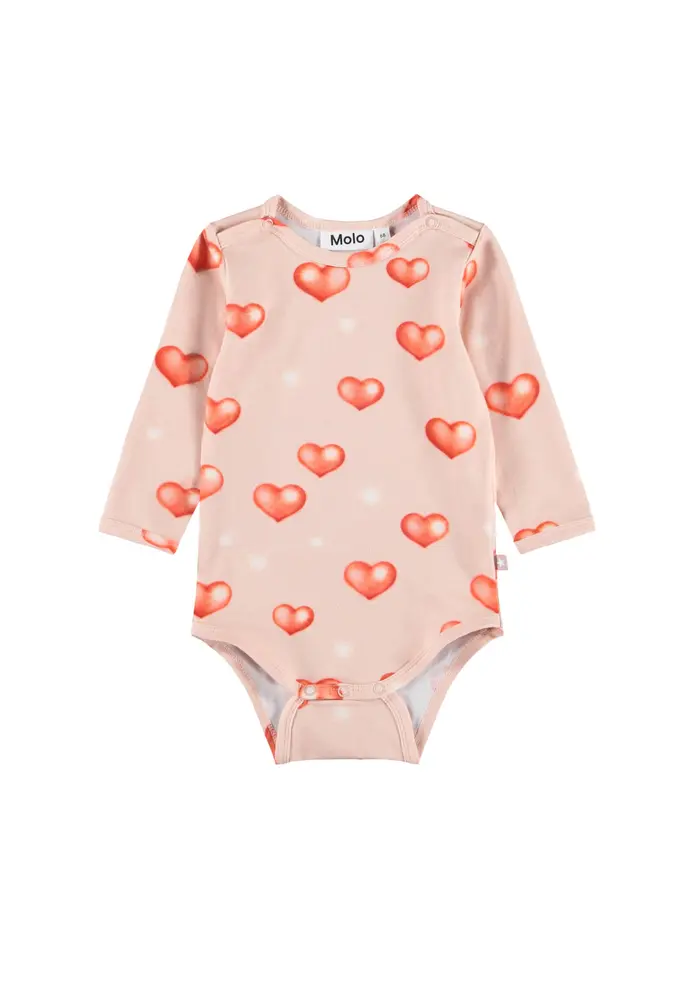 Molo Foss Langærmet Body Airbrush Hearts 56