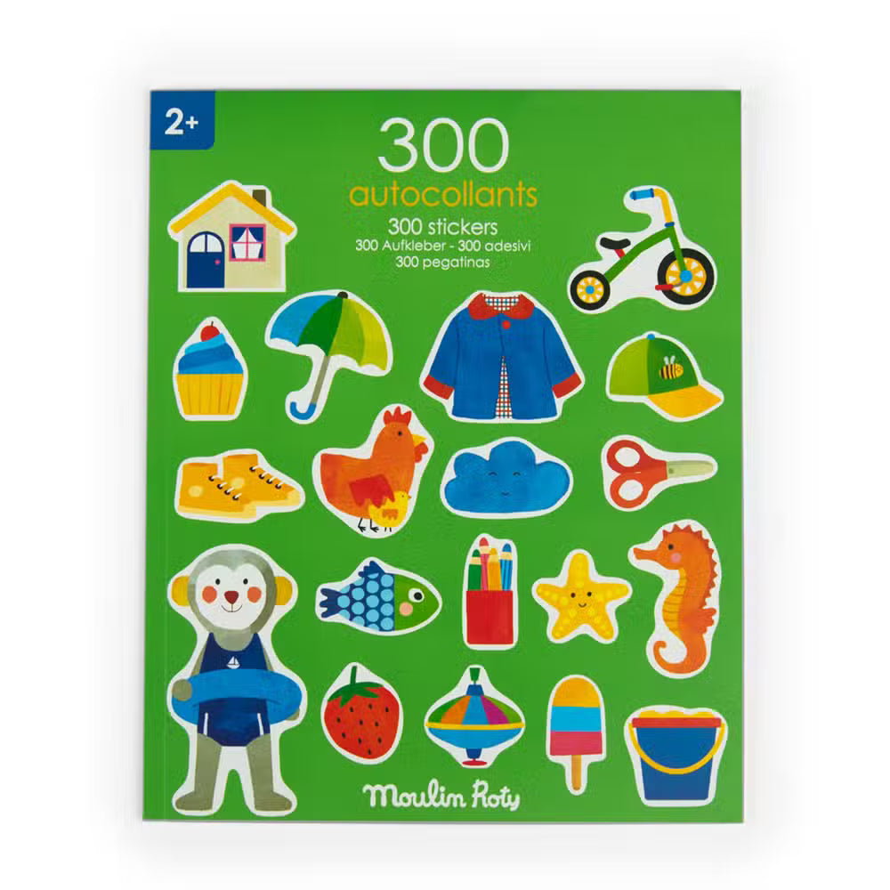 Moulin Roty Klistermærkebog 300 Stickers Les Popipop