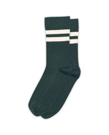 Mp Dame Rib Strømper   Bomuld Med Striber 37 39 Sea Moss