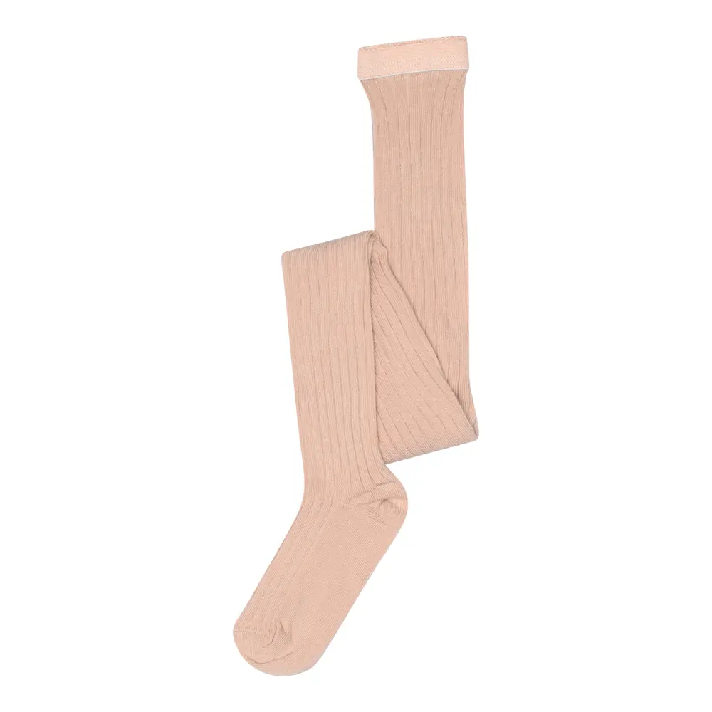 Basic Rib Strømpebuks 853-rosa 100